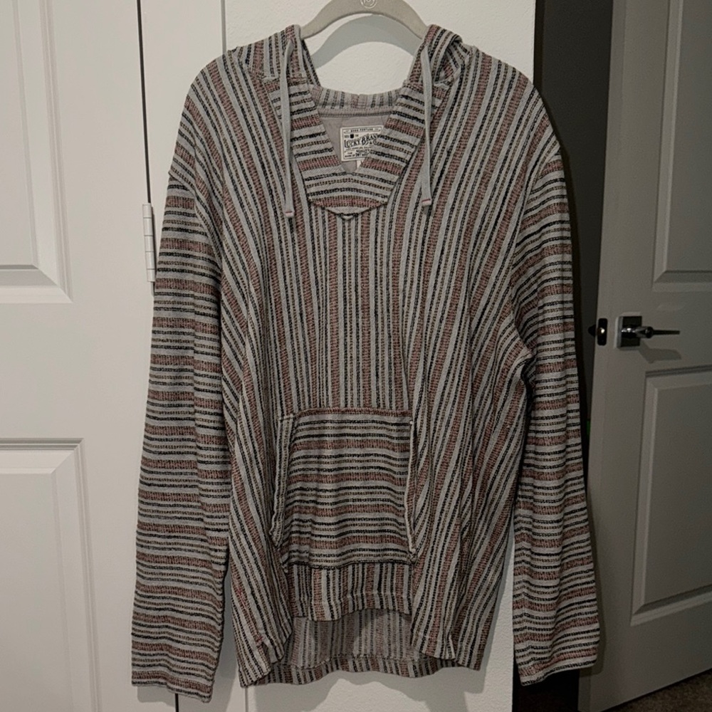 Lucky Brand Striped Hooded Sweater